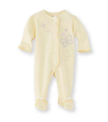 Little Me® Baby Girls' Yellow Butterfly Footie