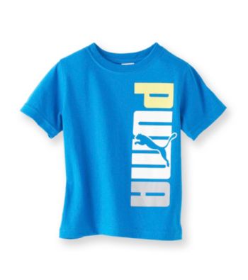 PUMA® Boys' 8-20 Blue Short Sleeve Sided Tee