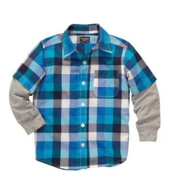 OshKosh B'Gosh® Boys' 2T-7 Blue Plaid Woven