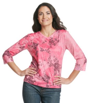 Breckenridge® Petites' Sublimated V-Neck Tee