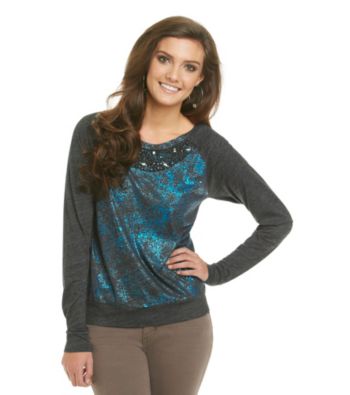 Awake Top with Beaded Neckline