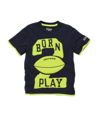 OshKosh B'Gosh® Boys' 2T-4T Navy Short Sleeve Born to Play Tee