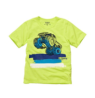 OshKosh B'Gosh Boys' 4-7 Neon Green Short Sleeve Monster Truck Tee Kid's
