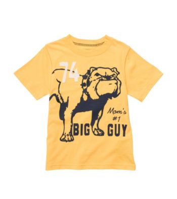 Carter's® Boys' 2T-7 Yellow Short Sleeve Bulldog Tee