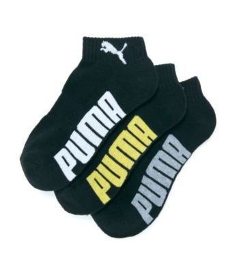 PUMA® Boys' 3-pk. Quarter Socks - Black