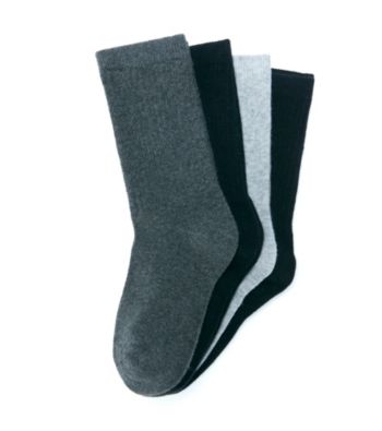 Statements Boys' Black/Grey 4-pk. Crew Socks