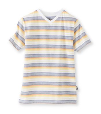 Mambo® Boys' 8-20 Short Sleeve Breaker Striped V-Neck Tee