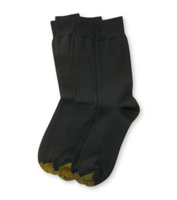 GOLD TOE® Men's Black Palladium 3-Pack Crew Socks