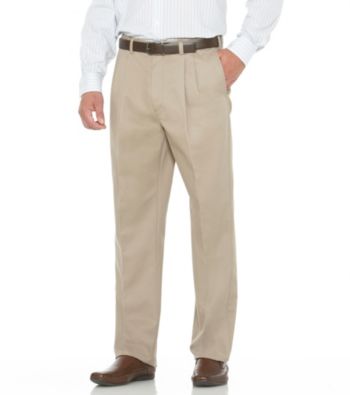 Savane® Men's Big & Tall Straight Fit Pleated Performance Chino