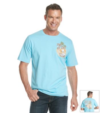 Paradise Collection® Men's Allie Aqua Short Sleeve Screen Print Tee