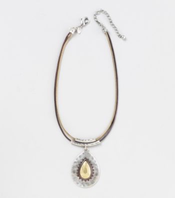 Laura Ashley® Tri-Tone Pendant Necklace