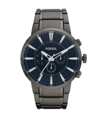Fossil® Men's Black and Navy Chronograph Dress Watch