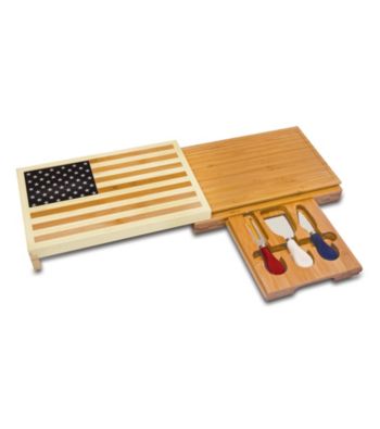 Picnic Time® Old Glory-USA Flag Cutting Board and Tools Set