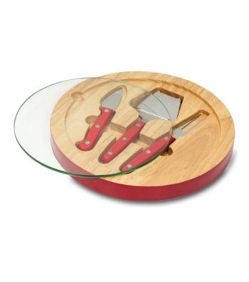 Picnic Time® Ventana Circular Cheese Board with Glass Top