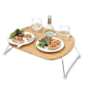 Picnic Time® Mesamio-Portable Wine and Snack Table for Two