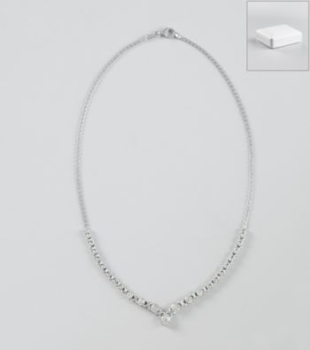 Marsala Sterling Silver Diamond .50 ct. t.w Necklace