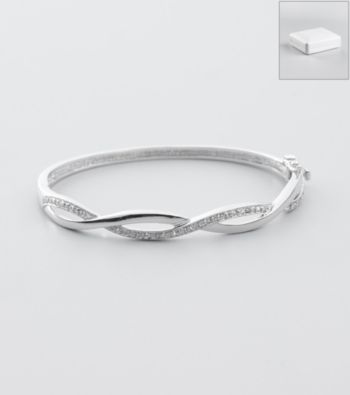 Marsala Sterling Silver and Diamond .25 ct. t.w Cuff Bracelet