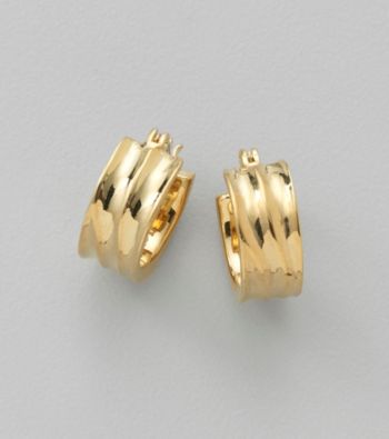 Lauren Ralph Lauren Goldtone Chubby Hoop Earrings