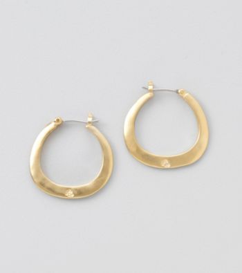 Lauren Ralph Lauren Matte Gold Hoop Earrings