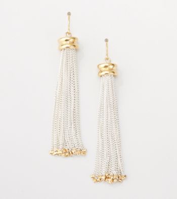 Lauren Ralph Lauren Two Tone Tassel Earrings