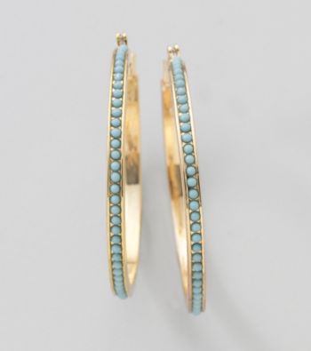 Lauren Ralph Lauren Turquoise/Goldtone Earrings