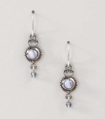 Silver Forest® Blue Lace Agate Earrings