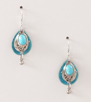 Silver Forest® Teal Layered Teal Earrings
