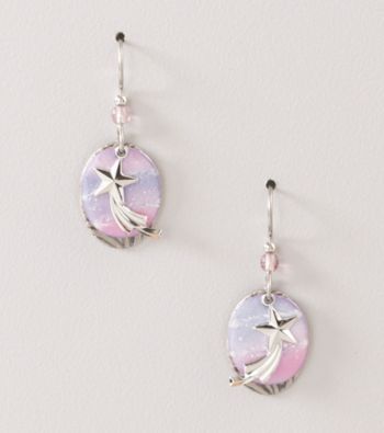Silver Forest® Purple Shooting Star Earrings