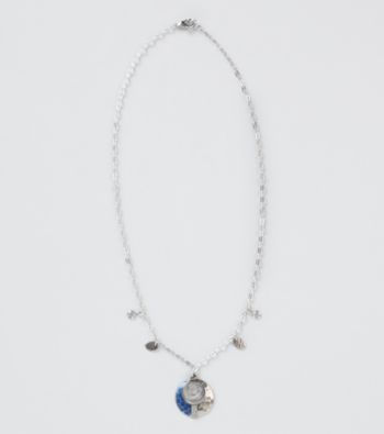 Silver Forest® Blue Coil Necklace