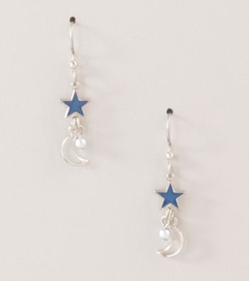 Silver Forest® Blue Moon and Stars Earrings