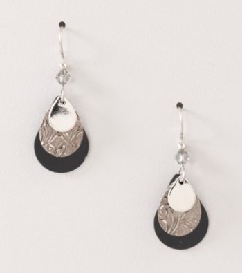 Silver Forest® Black Layered Earrings