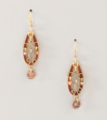 Silver Forest® Brown Clockwork Earrings