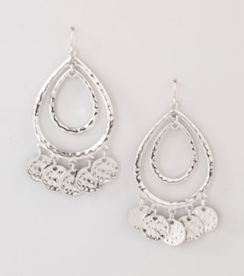 Erica Lyons® Silver Reflections Drop Pierced Earrings