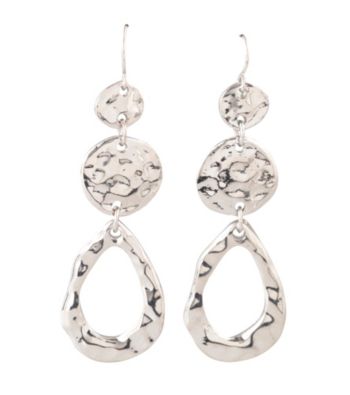 Erica Lyons® Silver Reflections Triple Drop Pierced Earrings