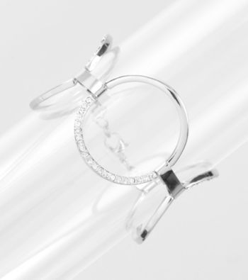 Guess Silvertone Circle Bracelet