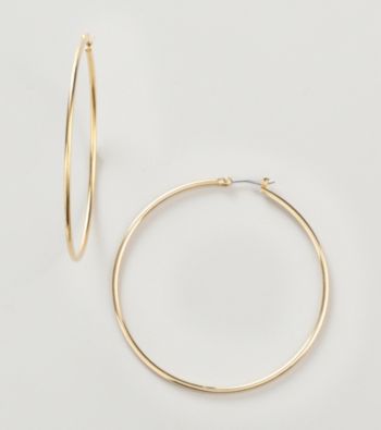 Guess Goldtone Hoop Earrings
