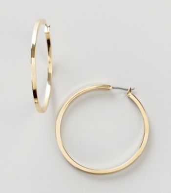 Guess Goldtone Hoop Earrings