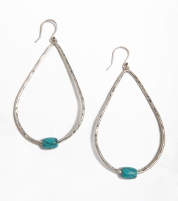 Lucky Brand® Turquoise Blue Hoop Earrings