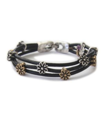 Lucky Brand® Two Tone Woven Leather Bracelet