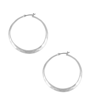 Kenneth Cole® Silvertone Textured Hoop Earrings