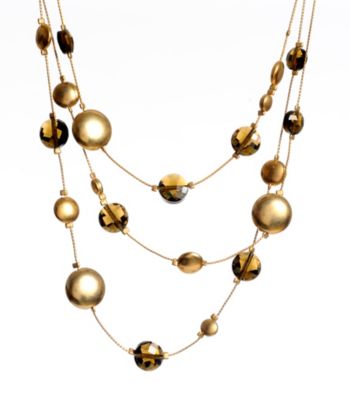 Kenneth Cole® Goldtone Faceted Bead and Round Disc Illusion Necklace