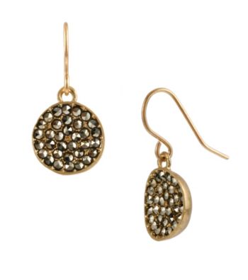 Kenneth Cole® Goldtone Pave Circle Drop Earrings