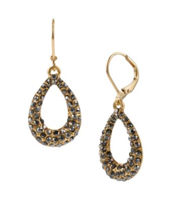 Kenneth Cole® Goldtone Pave Oval Drop Earrings