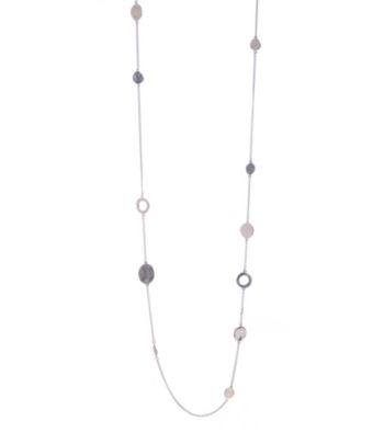 Kenneth Cole® Silvertone Circle Long Illusion Necklace