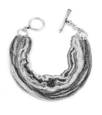 Kenneth Cole® Silvertone Multi Chain Toggle Bracelet