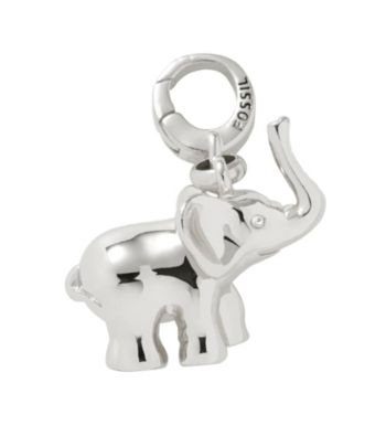 Fossil® Silvertone Elephant Charm