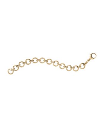 Fossil® Goldtone Link Charm Bracelet with Glitz Accents