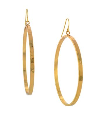 BCBGeneration™ Hammered Drop Hoop Earrings