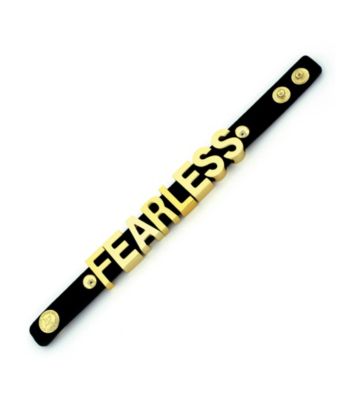 BCBGeneration™ Goldtone and Black Fearless Affirmation Bracelet