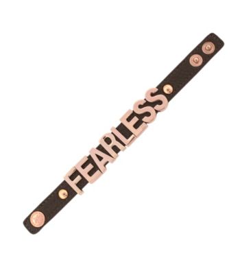 BCBGeneration™ Rose Goldtone and Gunmetal Fearless Affirmation Bracelet